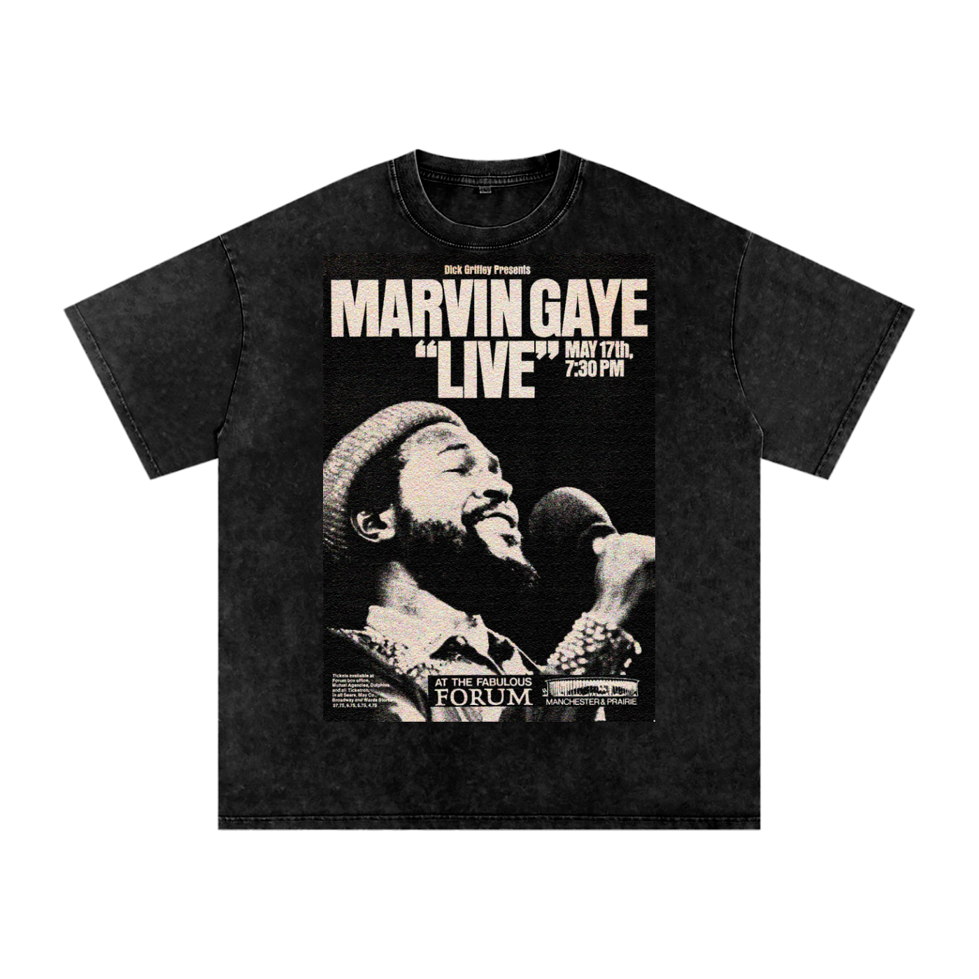 Marvin Gaye “Live at the Forum” Acid Wash