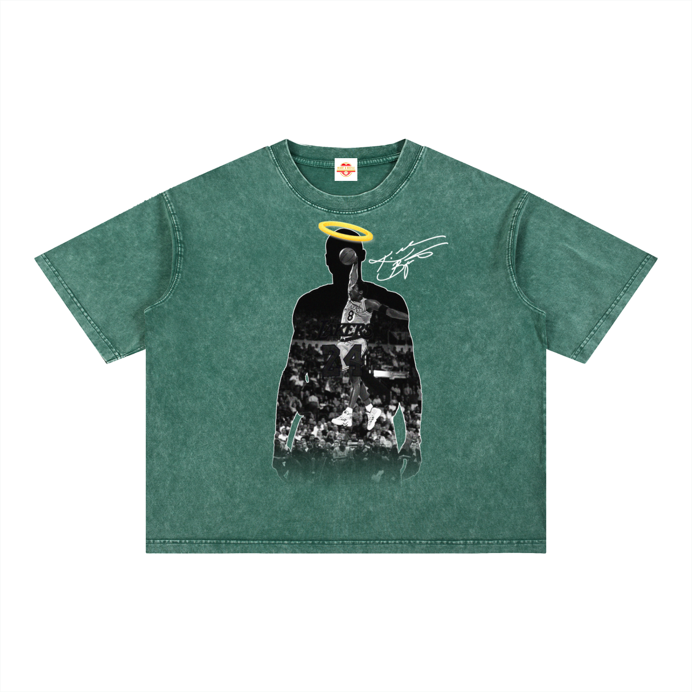 HEAVENLY MAMBA - FRONT/BACK - BOXY ACID WASHED