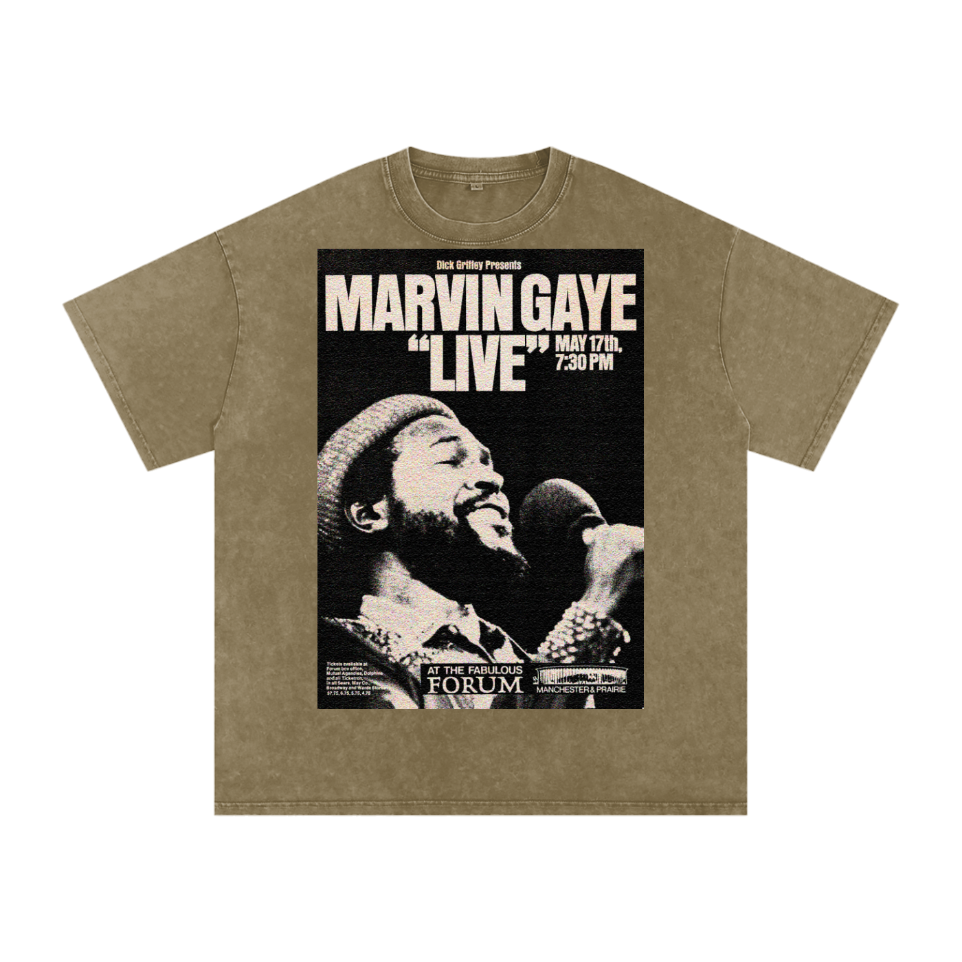 Marvin Gaye “Live at the Forum” Acid Wash