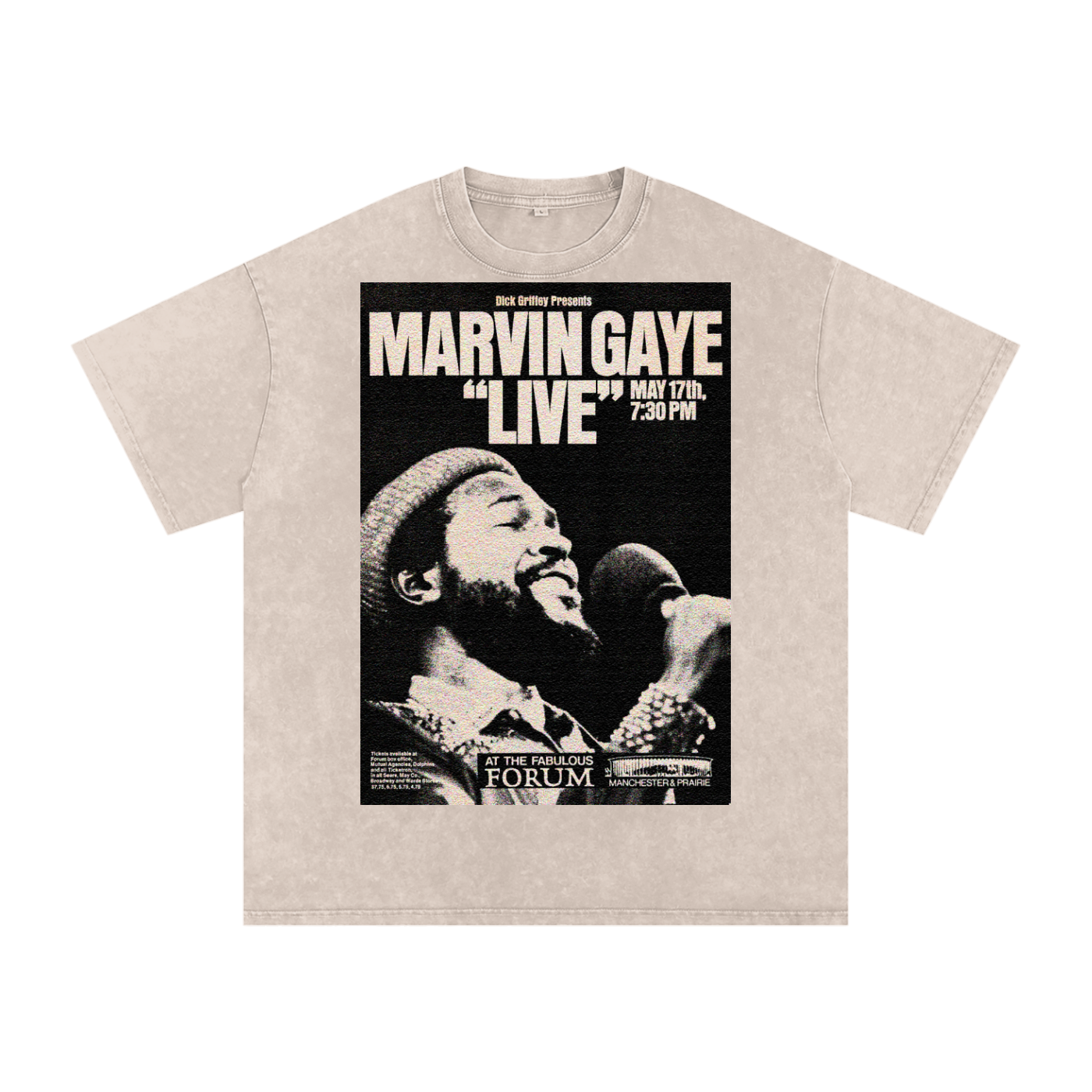 Marvin Gaye “Live at the Forum” Acid Wash