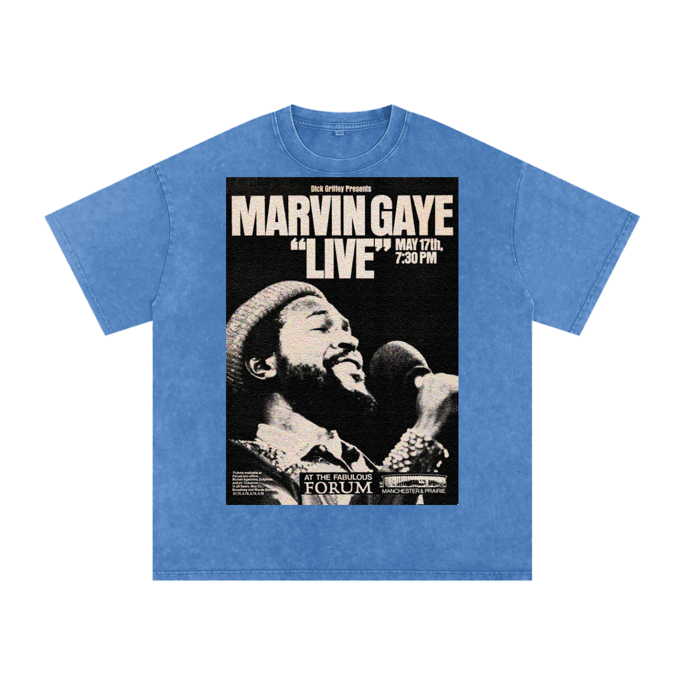 Marvin Gaye “Live at the Forum” Acid Wash