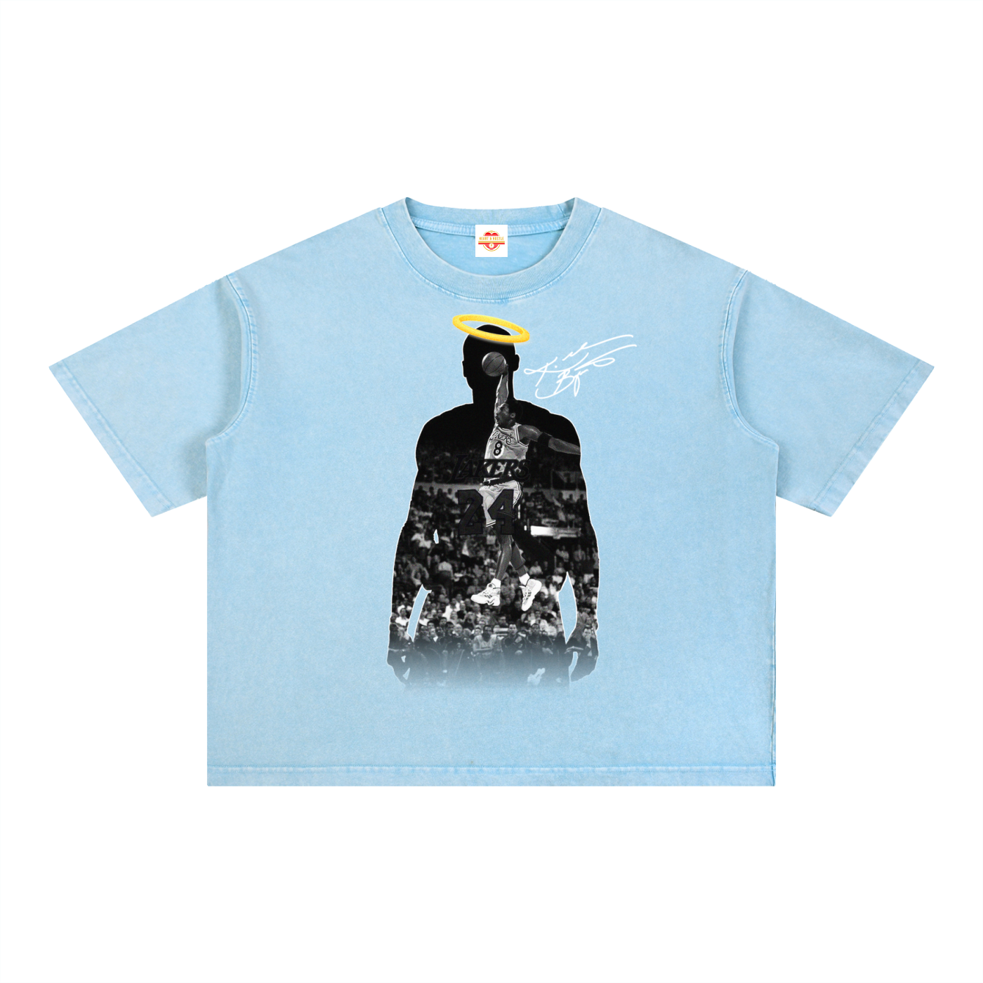HEAVENLY MAMBA - FRONT/BACK - BOXY ACID WASHED
