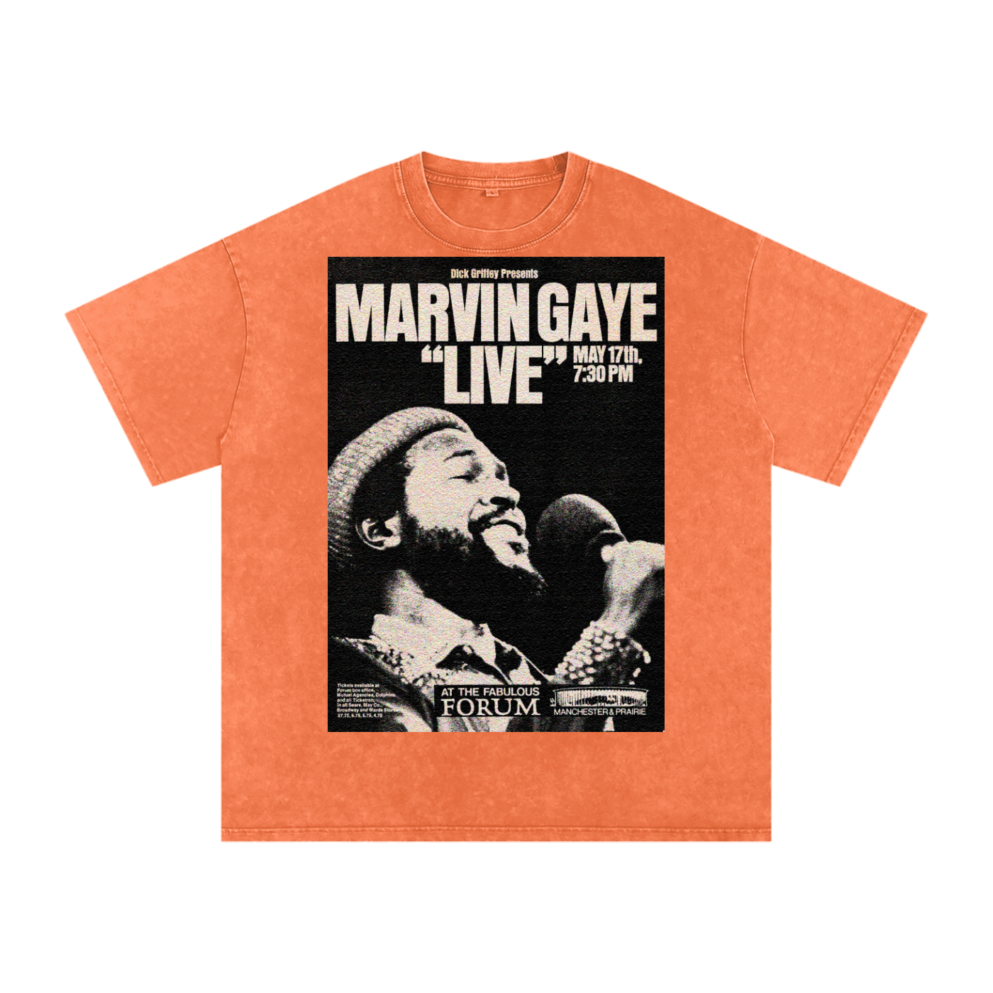 Marvin Gaye “Live at the Forum” Acid Wash