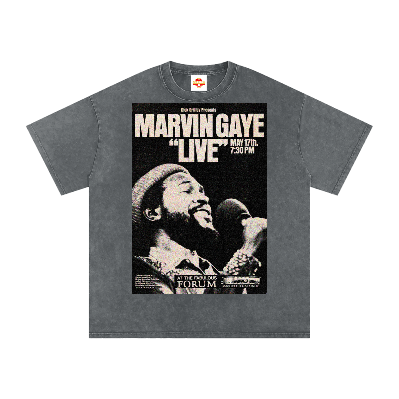 Marvin Gaye “Live at the Forum” Acid Wash