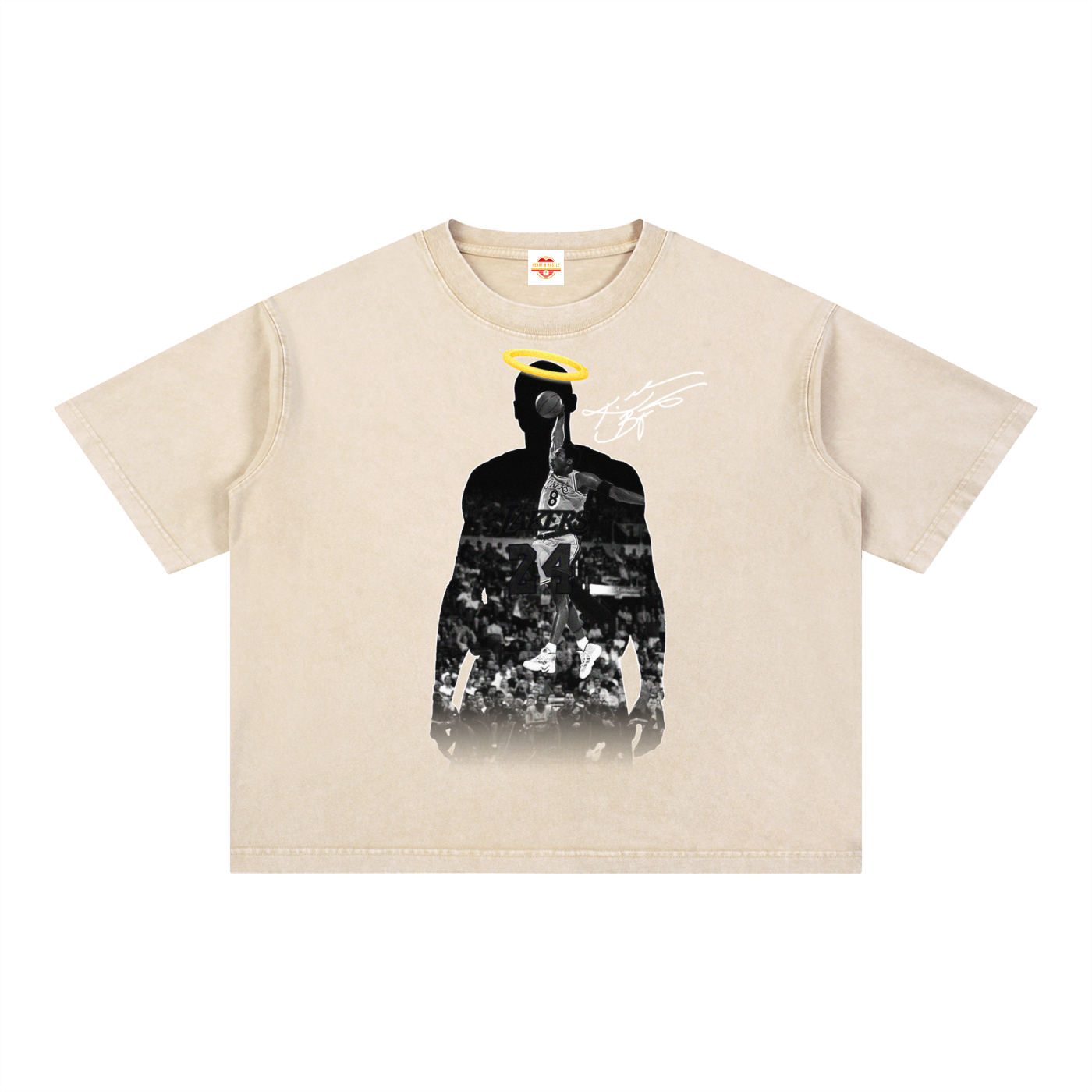 HEAVENLY MAMBA - FRONT/BACK - BOXY ACID WASHED