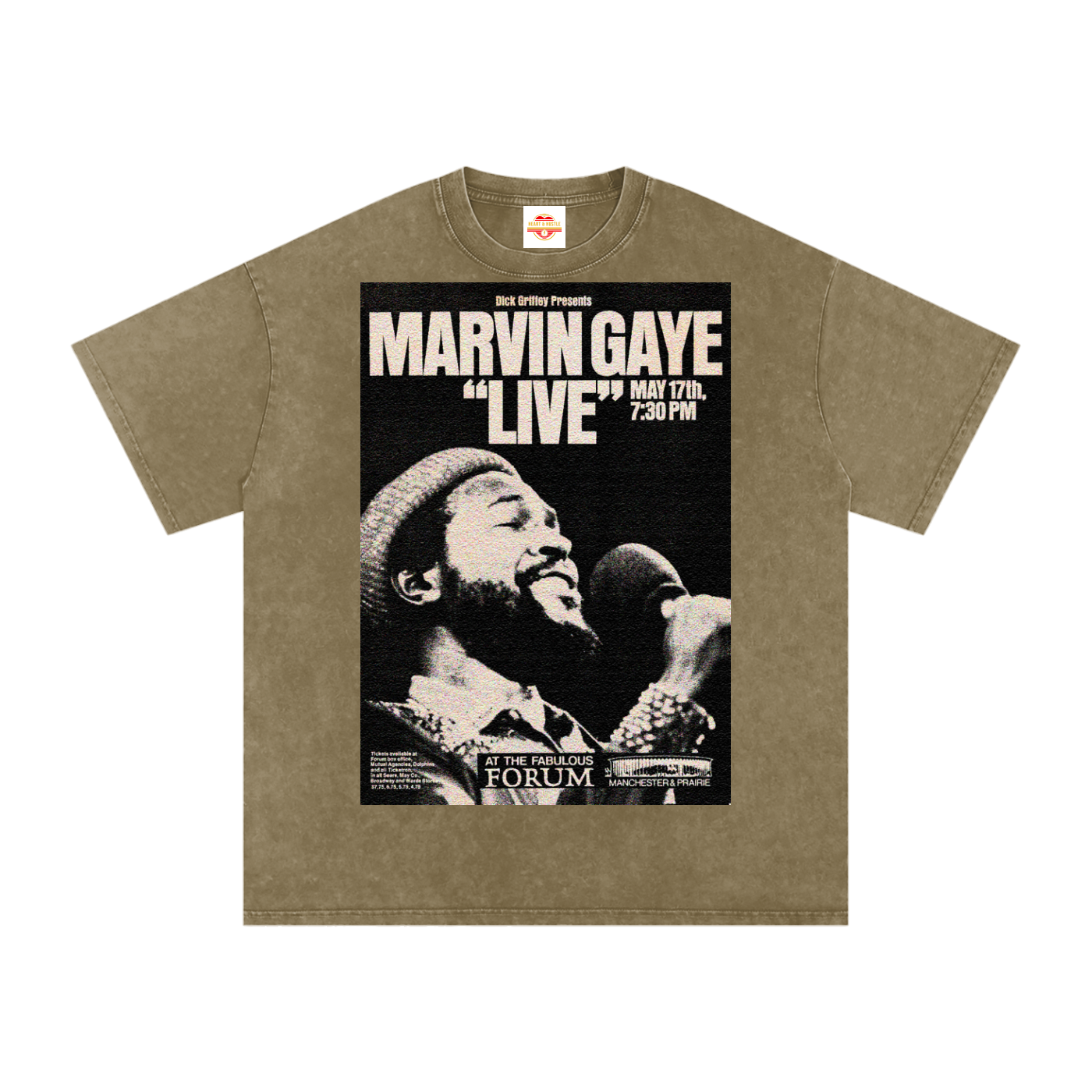 Marvin Gaye “Live at the Forum” Acid Wash