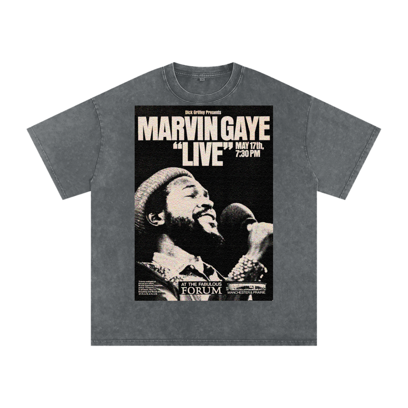 Marvin Gaye “Live at the Forum” Acid Wash