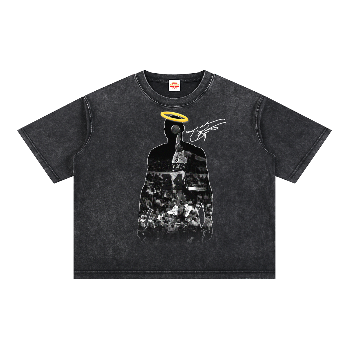 HEAVENLY MAMBA - FRONT/BACK - BOXY ACID WASHED