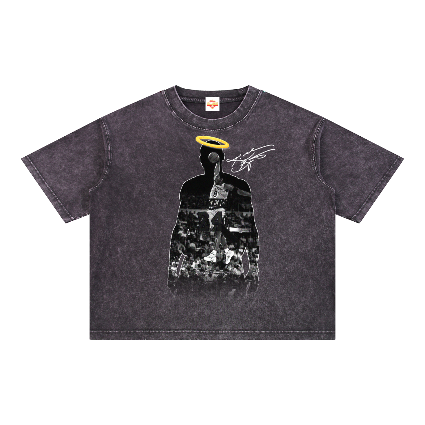 HEAVENLY MAMBA - FRONT/BACK - BOXY ACID WASHED